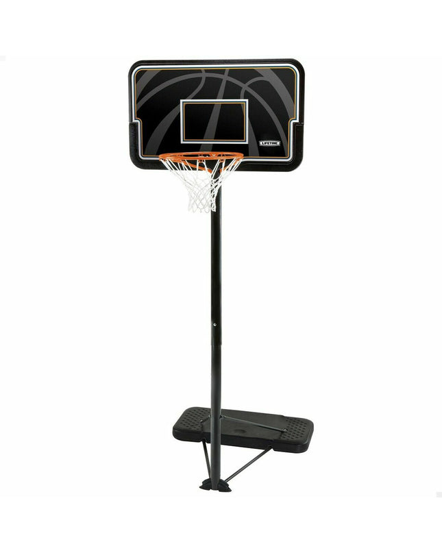 Lifetime basketball hoop with a 305 cm height, suitable for outdoor sports, featuring a sturdy backboard and net.