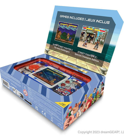My Arcade portable retro game console with colorful buttons and screen, designed for kids and gaming enthusiasts.