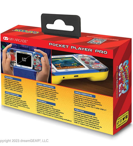 My Arcade portable gaming console with retro game controls and colorful screen, electronic toy for kids and gaming enthusiasts