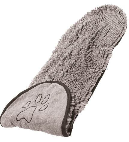 Dog Gone Smart Dog Towels Shammy in gray, 33 x 79 cm, soft absorbent pet cleaning towel for dogs.