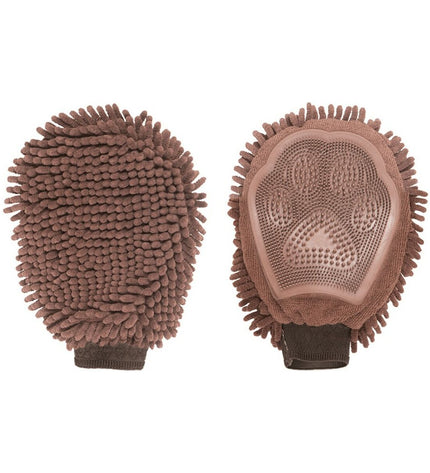 Dog Gone Smart Bruin washcloth for dogs, measuring 25x18 cm, soft and absorbent pet cleaning cloth in brown.