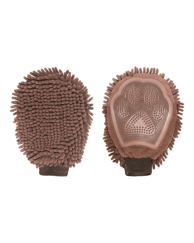Dog Gone Smart Bruin washcloth for dogs, measuring 25x18 cm, soft and absorbent pet cleaning cloth in brown.