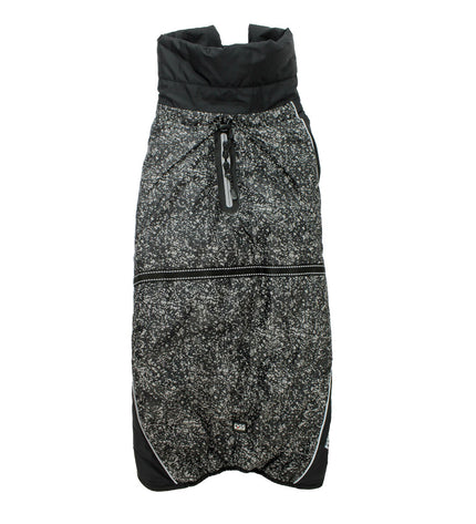 Dog Gone Smart black dog jacket for medium-sized dogs, 45 cm, made of durable, weather-resistant fabric.