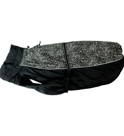 Black Dog Gone Smart dog coat for 45 cm dogs, made of durable, water-resistant material with a snug fit and adjustable straps.