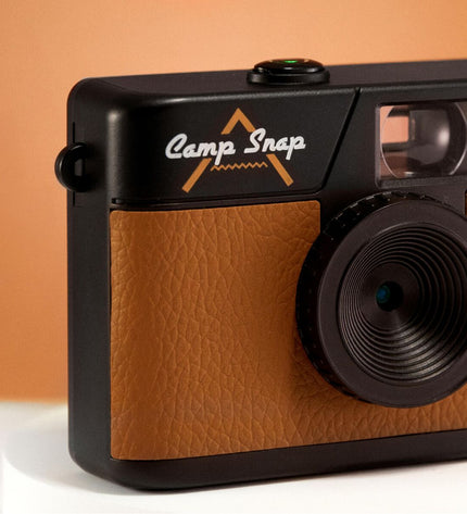 Digital Camera Camp Snap CS-V105-BR-WW in black, featuring compact design and lens for photography and videography.