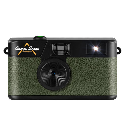 Camp Snap Digitale camera Camp Snap CS-V105-GR-WW in olijf groen, compact electronic device for photography and videography.