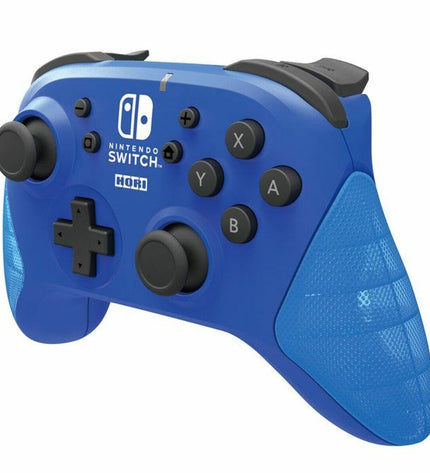 HORI gaming remote control for plug and play consoles, black electronic device with buttons and ergonomic design.
