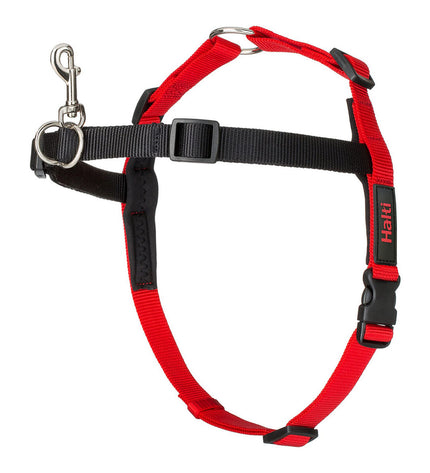 Company of Animals Halti dog harness in black and red, size L, adjustable for 80-120 cm neck and chest.