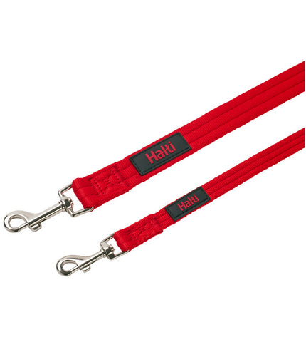 Company of Animals dog leash Rood S, red nylon dog lead for walking and training, with metal clip attachment.