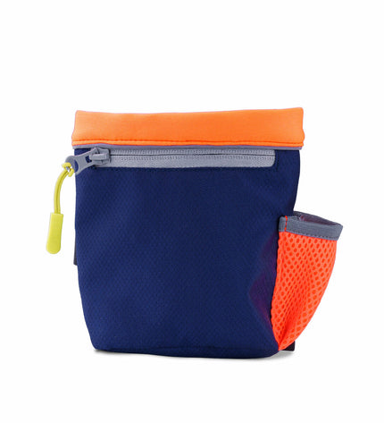 Coachi honden alleshouder in blauw koraal, geschikt voor trainen en treats, met verstelbare banden en comfortabele pasvorm.