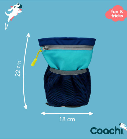 Blue Coachi Train & Treat dog training harness with adjustable straps and padded design for comfortable canine training.