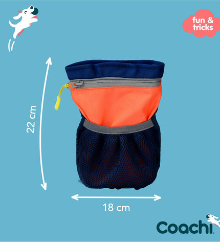 Coachie Train & Treat dog harness in coral color, made for comfortable and secure dog training and walking.