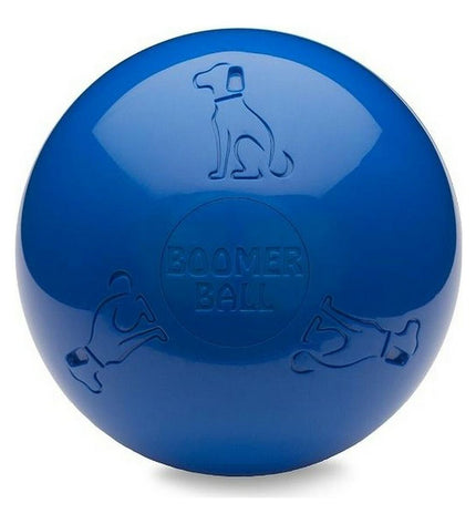 Company of Animals Boomer dog toy in blue, 150mm, durable rubber dog toy for active pets.
