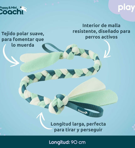 Coachi Hondentuigje for dogs, adjustable black harness with secure buckle and padded straps for comfortable pet control.