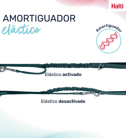 Company of Animals Turkoois dog leash for small dogs, durable nylon material with metal clasp for secure walking.