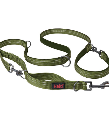 Green Company of Animals dog leash for medium-sized dogs with a sturdy handle and secure clip attachment.