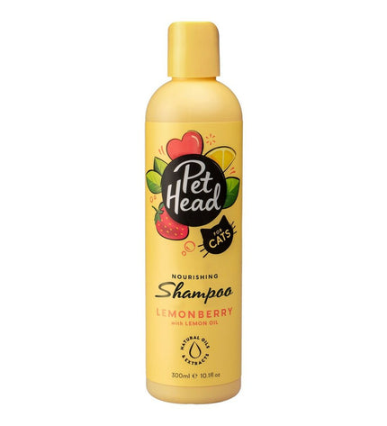 Pet Head Felin' Good cat shampoo bottle, 300 ml, for feline grooming, with colorful label and pump dispenser.