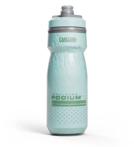 Camelbak Podium Chill blue 600ml sports water bottle for cycling, with a sleek polypropyleen design and ergonomic nozzle.