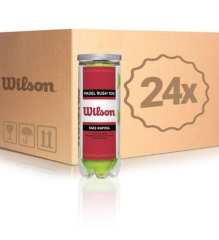 Yellow Wilson tennis balls for sport and outdoor tennis, with visible Wilson branding and bright yellow color.