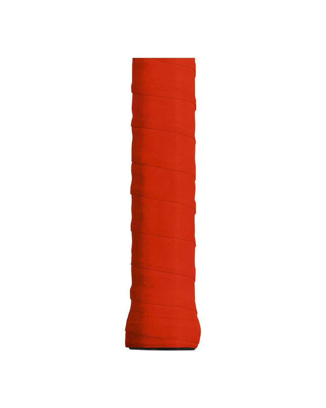 Wilson tennis overgrip WRZ470820 shown wrapped around a tennis racket handle, designed for better grip and comfort during play.
