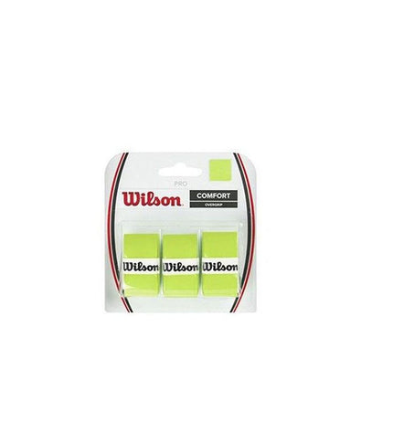 Wilson Pro tennis overgrip in black, showing textured surface and wrapping around a tennis racket handle.
