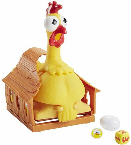 Mattel La Gallina Josefina board game for children, featuring colorful game pieces and playful farm-themed design.