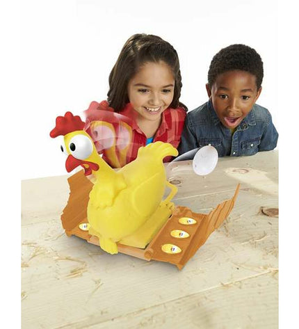 Mattel La Gallina Josefina board game featuring colorful hen character and game components on a playing surface