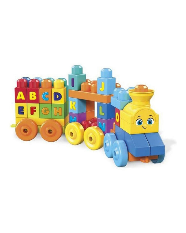 Mattel Muziektrein baby speelgoed with sound, colorful plastic train for young children, designed for early development and play.