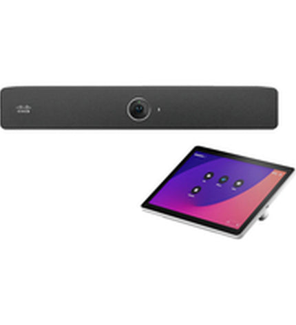 Cisco CS-BAR-T-C-K9 videocamera for electronic security, featuring a sleek black design and compact form.