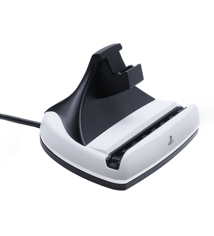 Powera plug and play gaming console charging station with multiple ports for PSPW0358-01 model, electronic gaming accessory.