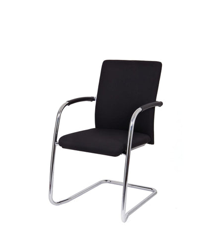 Workliving Vergaderstoel X1 - Comfort Slede Zwart