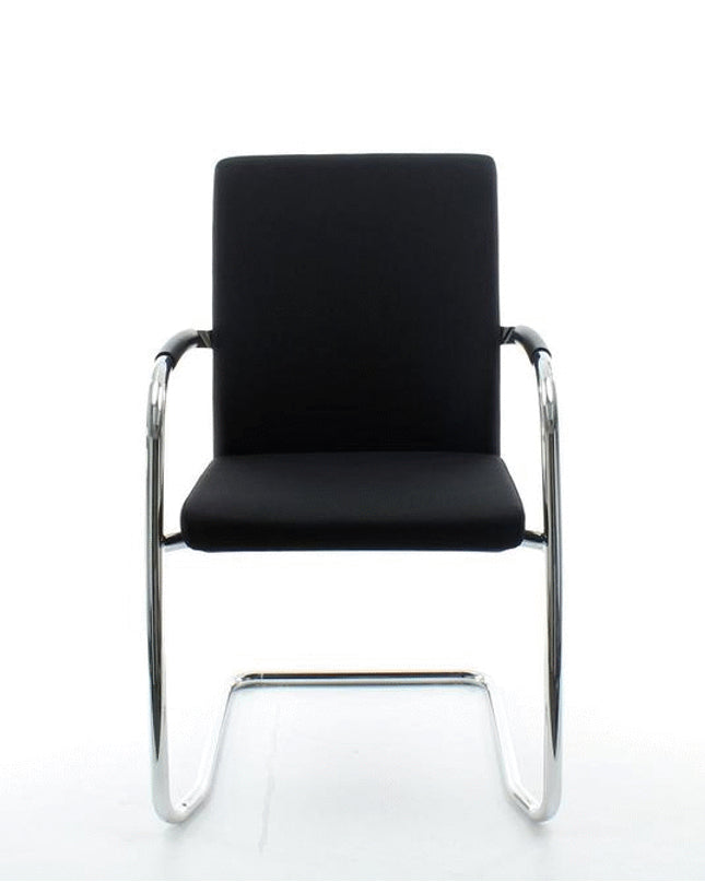 Workliving Vergaderstoel X1 - Comfort Slede Zwart