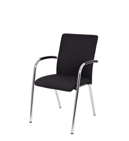 Workliving Vergaderstoel X1 - Comfort Vierpoot Zwart