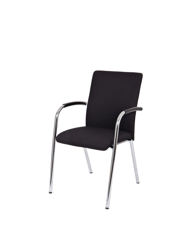 Workliving Vergaderstoel X1 - Comfort Vierpoot Zwart