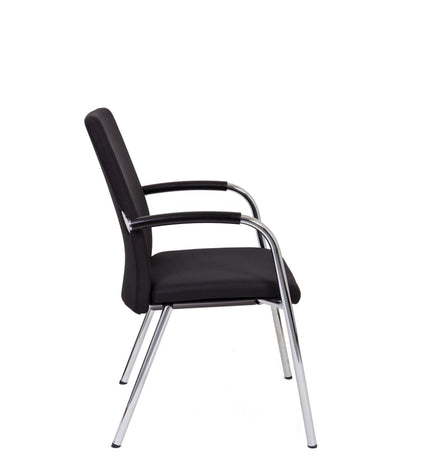 Workliving Vergaderstoel X1 - Comfort Vierpoot Zwart