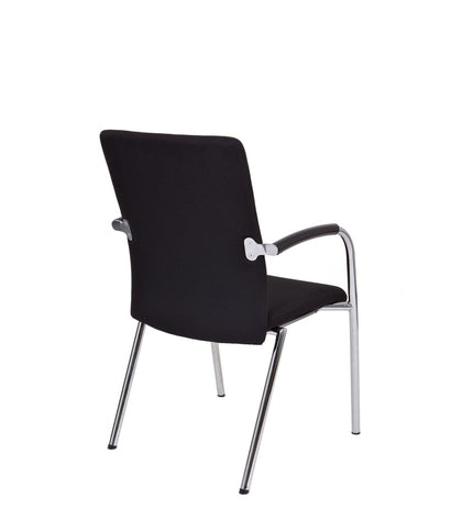 Workliving Vergaderstoel X1 - Comfort Vierpoot Zwart