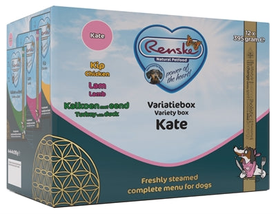 RENSKE FRESH MEAT VARIETY BOX FOR CATS CHICKEN / LAMB / TURKEY / DUCK 12X395 GR