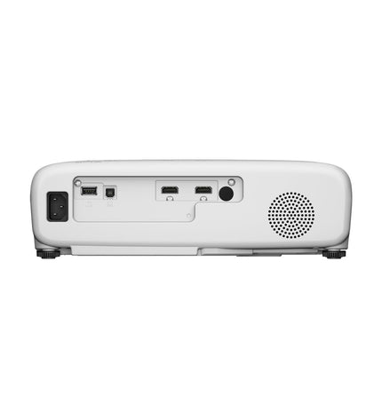 Epson V11HB58040 projector displaying a vibrant image with 4000 lumens brightness, ideal for home theater and multimedia use.