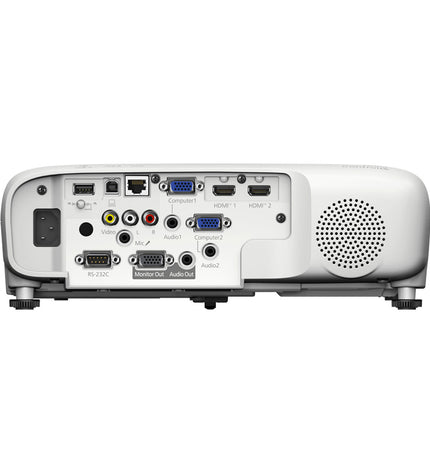 Epson V11HB62040 Full HD projector displaying vibrant video content in a home theater setup.