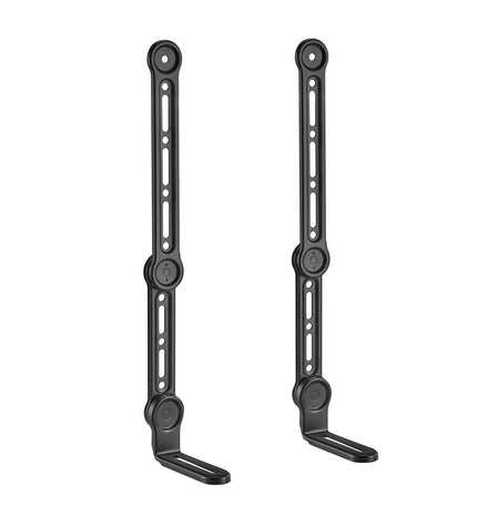 Aisens SPK03U-375 black adjustable speaker stand for audio and hi-fi equipment with sturdy design and mounting features.