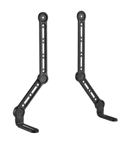 Black Aisens SPK03U-375 adjustable speaker stand for electronic audio and hi-fi equipment.