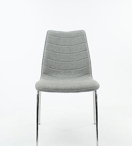 Workliving Verona Dining Chair / Meeting Chair - Wool Felt Fenice 152 soft pink - black frame