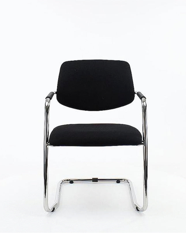 Workliving Vergaderstoel X5 - Sledeframe - Wolvilt Fenice 351 zachtblauw - frame zwart