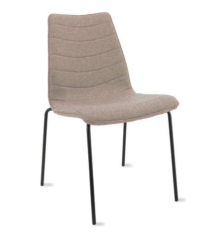Workliving Verona Eetkamerstoel / Vergaderstoel - Wolvilt Fenice 511 lichtbruin - frame zwart