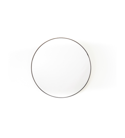 Mirror - Round - Metal - Black - 60 x 3 x 60 cm