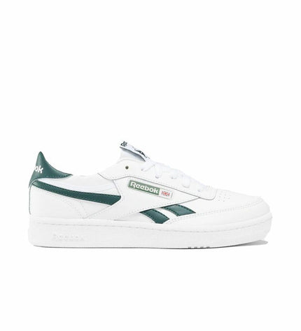 Reebok Club C Revenge white tennis shoes for kids, sport and outdoor footwear with a clean, classic design.