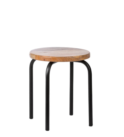 KidsDepot stool Circle - black