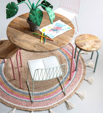 KidsDepot stool Circle - black