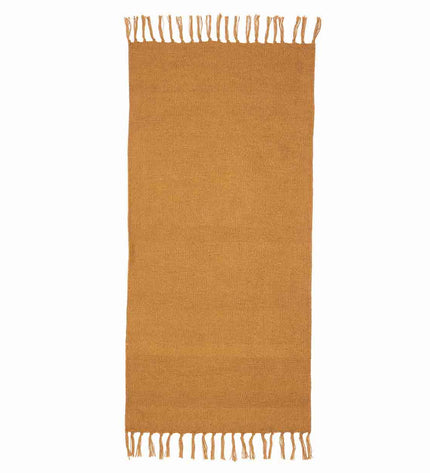 Hette, ochre floor rug 70x140 cm.