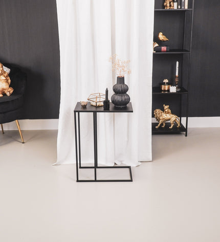 Side Table - Metal - Black - 45x30x60cm